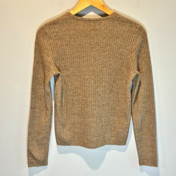 Vintage Polo Sport Brown Ribbed Wool Blend Sweater - size Medium - Picture 2 of 4